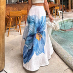 Damen Maxirock mit floralen Mustern und schwingendem Schnitt R&B