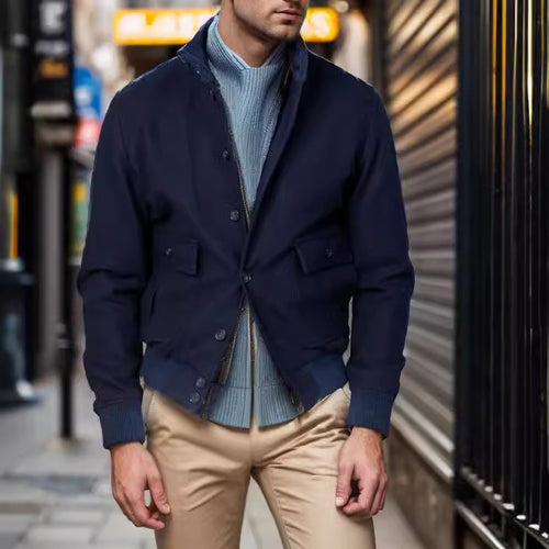 Herren modische Utility-Jacke mit praktischen Taschen R&B 1760428331