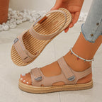 Damen Sportliche Riemchensandalen mit verstellbarem Klettverschluss und rutschfester Sohle R&B