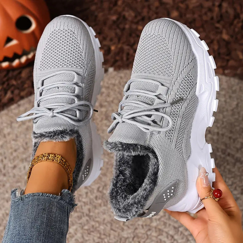 Damen Kuschelige Sneaker mit Fleece-Futter R&B