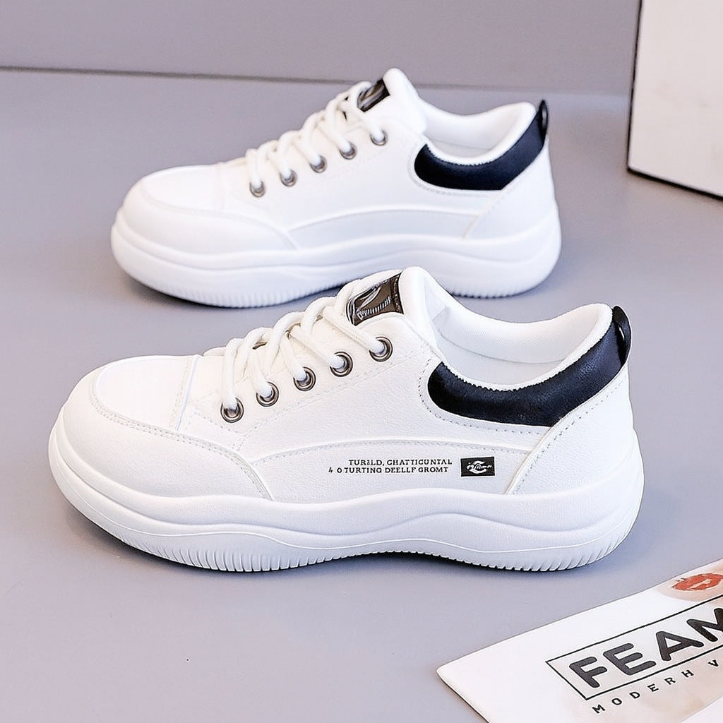 Damen Sportliche Sneakers mit Premium-Leder-Oberfläche und gepolsterter Innensohle R&B