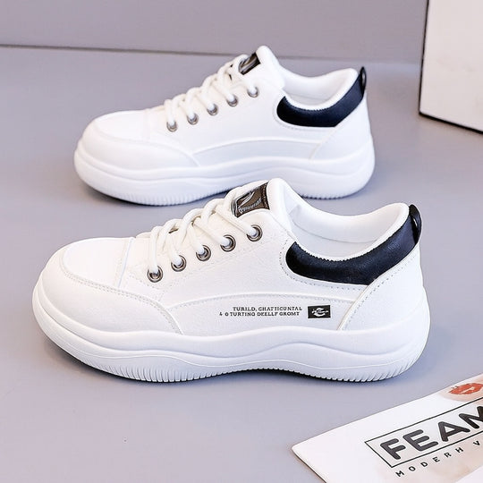 Damen Sportliche Sneakers mit Premium-Leder-Oberfläche und gepolsterter Innensohle R&B