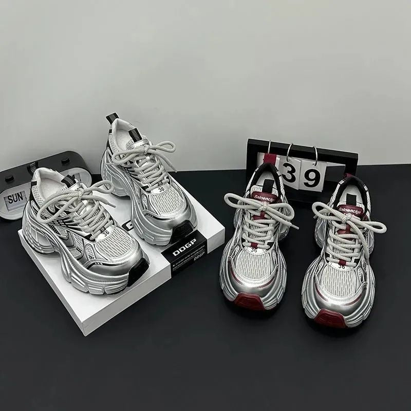 Damen Sportliche Chunky Sneakers mit innovativer Dämpfungstechnik R&B