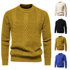 Herren Strukturierter Strickpullover mit hohem Kragen