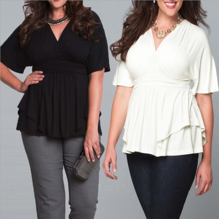 Damen elegantes Wickeloberteil mit fließendem Schnitt R&B