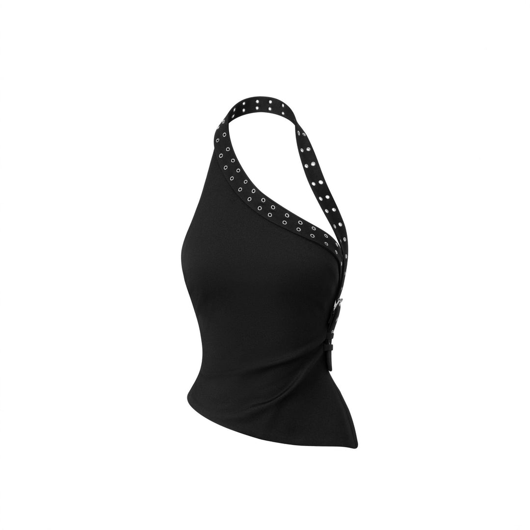 Damen Innovatives Cut-Out Top mit dekorativen Ösen R&B