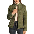 Damen gesteppte Freizeitjacke mit hohem Kragen R&B