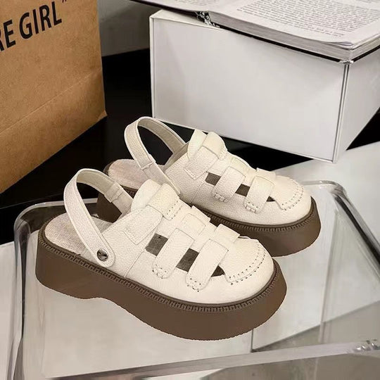 Damen Plateau-Sandalen mit modischem Riemendesign und ergonomischer Sohle R&B