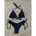 Damen Triangel-Bikini mit verspieltem Rüschenelement und verstellbaren Trägern R&B