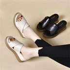 Damen Wedge-Pantoletten mit komfortablem Cross-Riemen