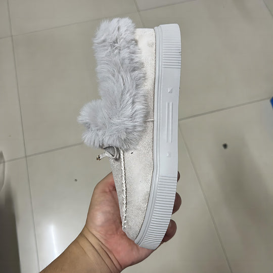 Damen Sneakers mit kuscheligem Fellkragen R&B