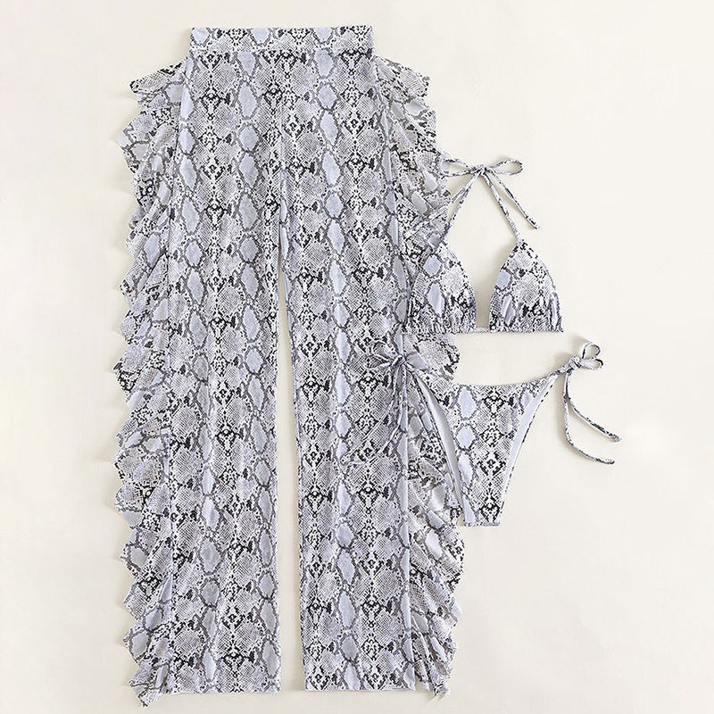 Damen Modisches Bikini-Set mit asymmetrischem Rock R&B