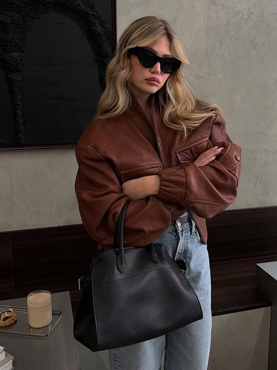 Damen lässige jacke mit voluminösen Ärmeln R&B