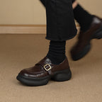 Damen Mokassins mit elegante Schnalle und komfortabler Plattformsohle