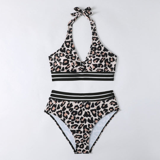 Damen Triangel-Bikini-Set mit sportlichem Streifenmuster R&B