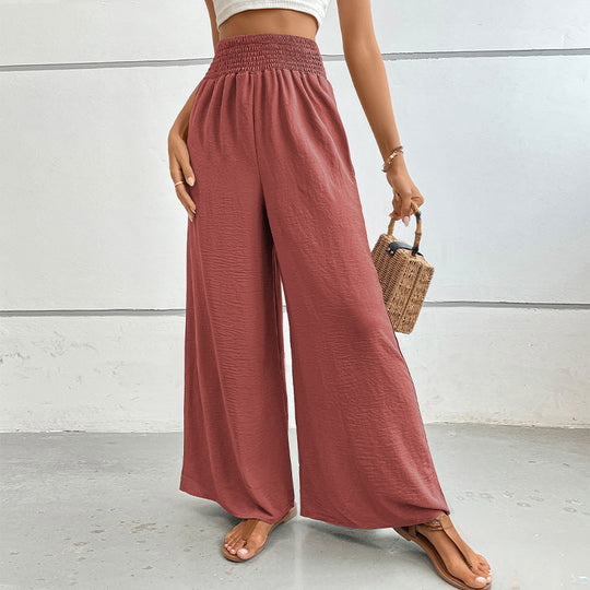 Damen Weit geschnittene Sommerhose mit elastischem Bund R&B