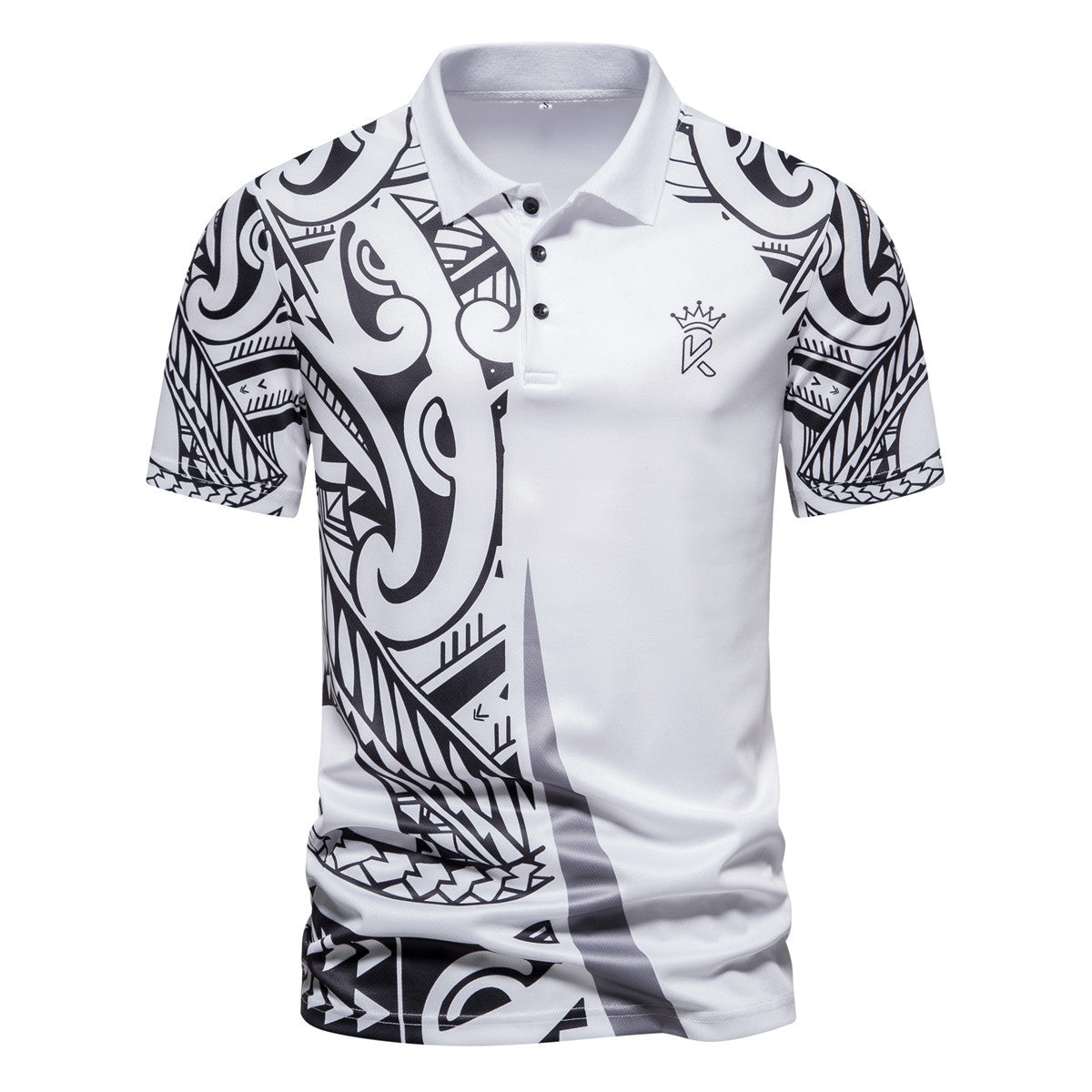 Herren Poloshirt mit modernem grafischen Design und atmungsaktiven Eigenschaften
