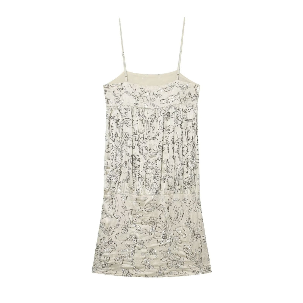 Damen Spaghettiträgerkleid mit verspieltem floralem Design und lockerer Passform R&B