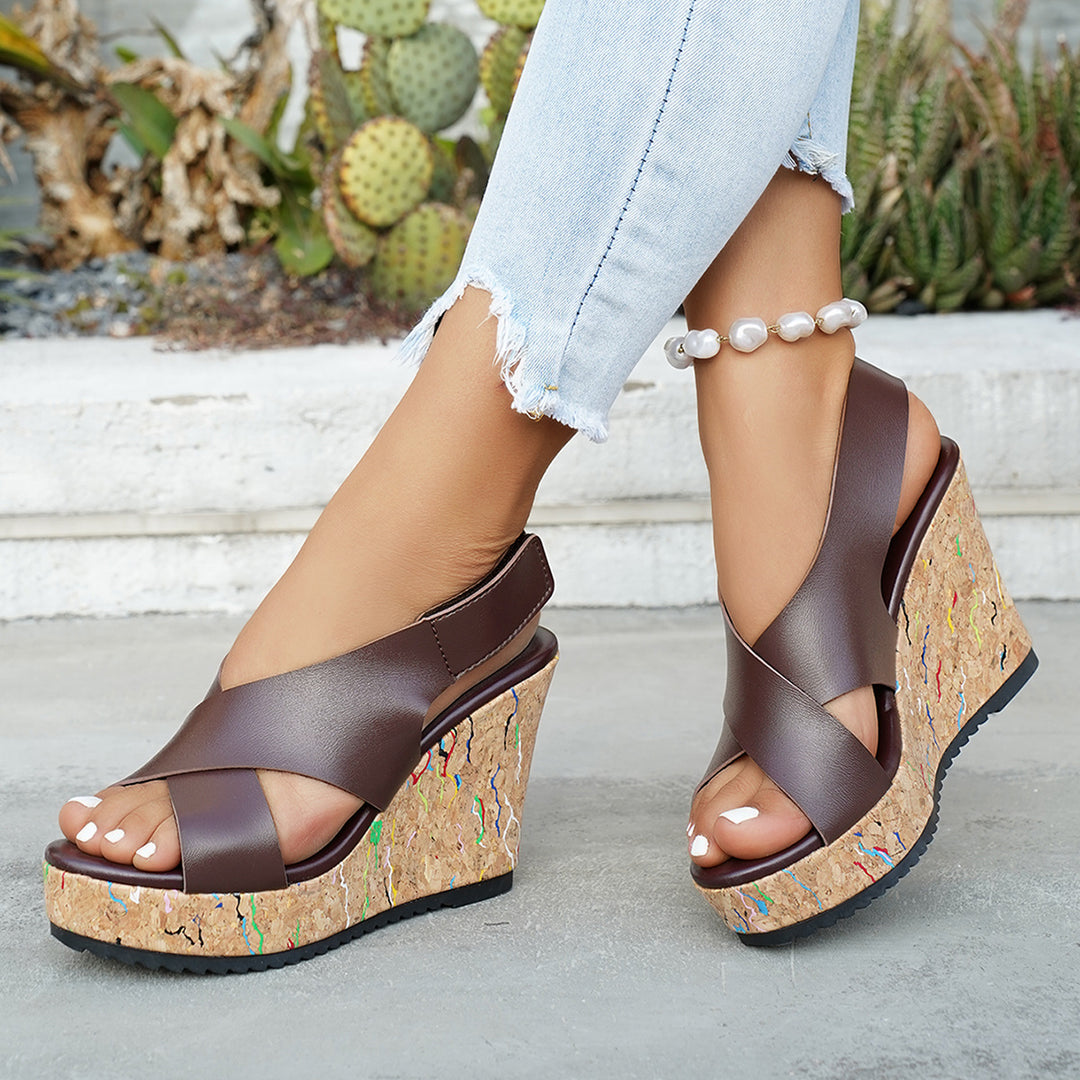 Damen Wedge-Sandalen mit modernem Kork-Design und komfortablem Riemensystem R&B