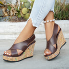 Damen Wedge-Sandalen mit R&Brnem Kork-Design und komfortablem Riemensystem R&B