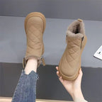 Damen gefütterte Winterstiefel mit praktischem Reißverschluss und flauschigem Innenfutter R&B