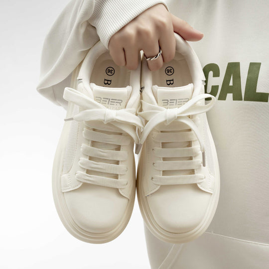 Damen Sportliche Plattform Sneakers mit atmungsaktivem Mesh-Obermaterial und rutschfester Sohle R&B