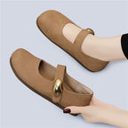 Damen elegante Ballerinas mit modischem Riemchen und zeitloser Schnalle R&B