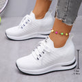 Damen Sportliche Sneaker mit atmungsaktivem Strickdesign und rutschfester Sohle R&B