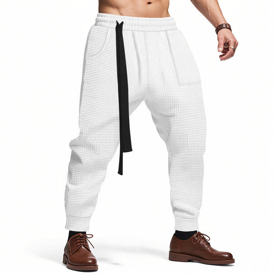 Herren lässige Freizeithose mit elastischem Bund und praktischen Taschen R&B