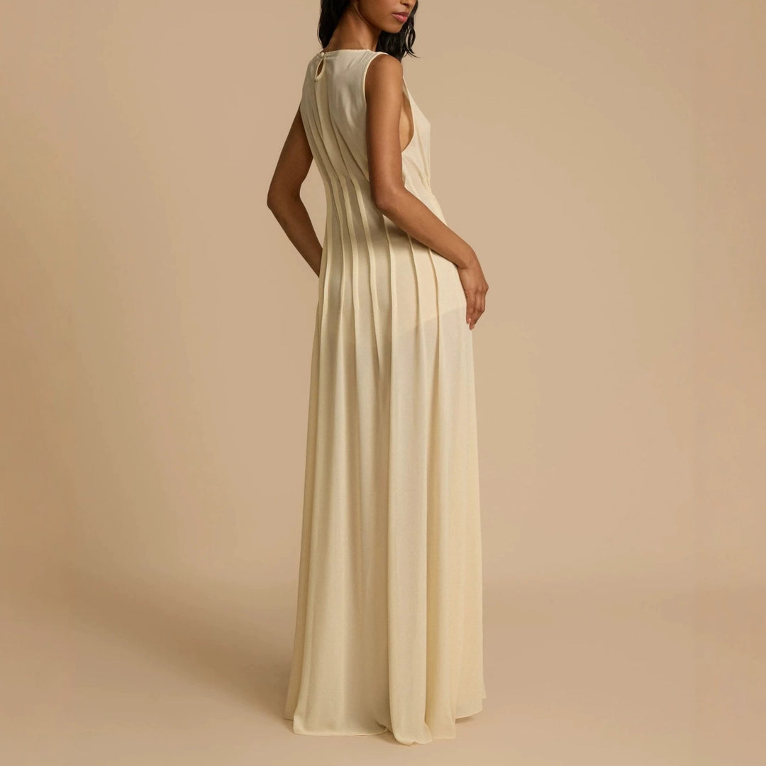 Damen Langes Abendkleid mit raffinierten Falten R&B