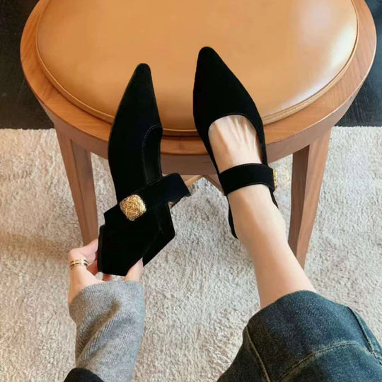Damen elegante Ballerinas mit modischer Riemchenverzierung und hochwertigem Obermaterial R&B