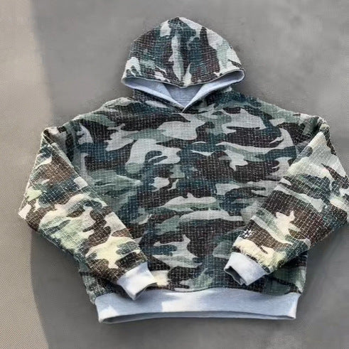 Damen Kapuzenpullover mit modernen Camouflage-Innenfutter R&B