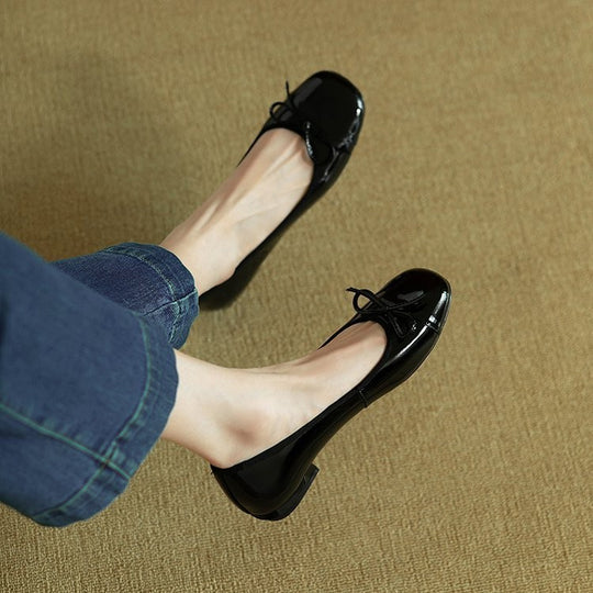 Damen Ballerinas mit elegantem Schleifen-Detail und widerstandsfähiger Sohle R&B
