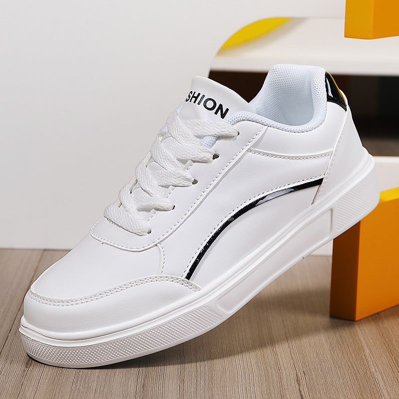 Unisex nan urbaner niedriger City-Sneaker mit veganem Kunstleder, dezenter Metallic-Zierkante und stoßdämpfender EVA-Laufsohle R&B