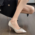 Damen Pumps mit eleganter Faltendekoration und glitzernden Akzenten R&B