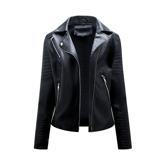 Damen Bikerjacke mit modischen Steppdetails und asymmetrischem Reißverschluss R&B