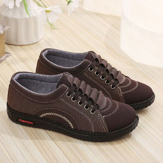 Damen modische Freizeit-Sneaker mit elastischen Schnürsenkeln R&B