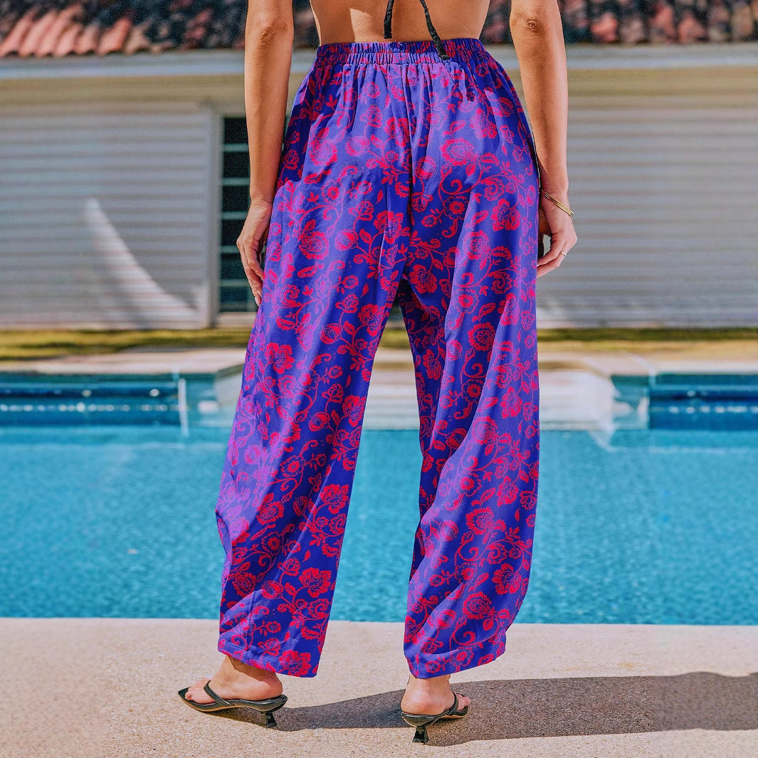 Damen Elegante und lässige Druckhose R&B