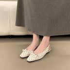 Damen Slingback-Ballerinas mit niedlichem Punktedesign und verstellbarem Riemen R&B