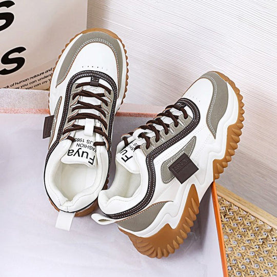 Damen Sportliche Chunky Sneakers mit rutschfester Sohle R&B
