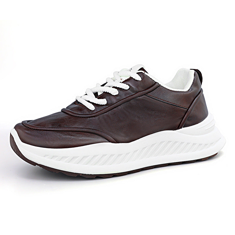 Damen Sportliche Leder Sneakers mit dämpfender Laufsohle und atmungsaktiver Konstruktion R&B
