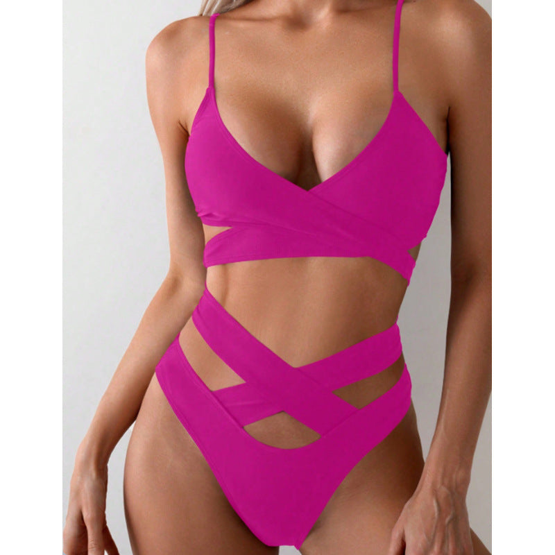 Damen Cut-Out Badeanzug mit verstellbaren Trägern und trendigem Design R&B