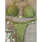 Damen Triangel-Bikini mit eleganten Verzierungen R&B