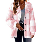 Damen Pelz-ähnliche Karomuster Jacke R&B