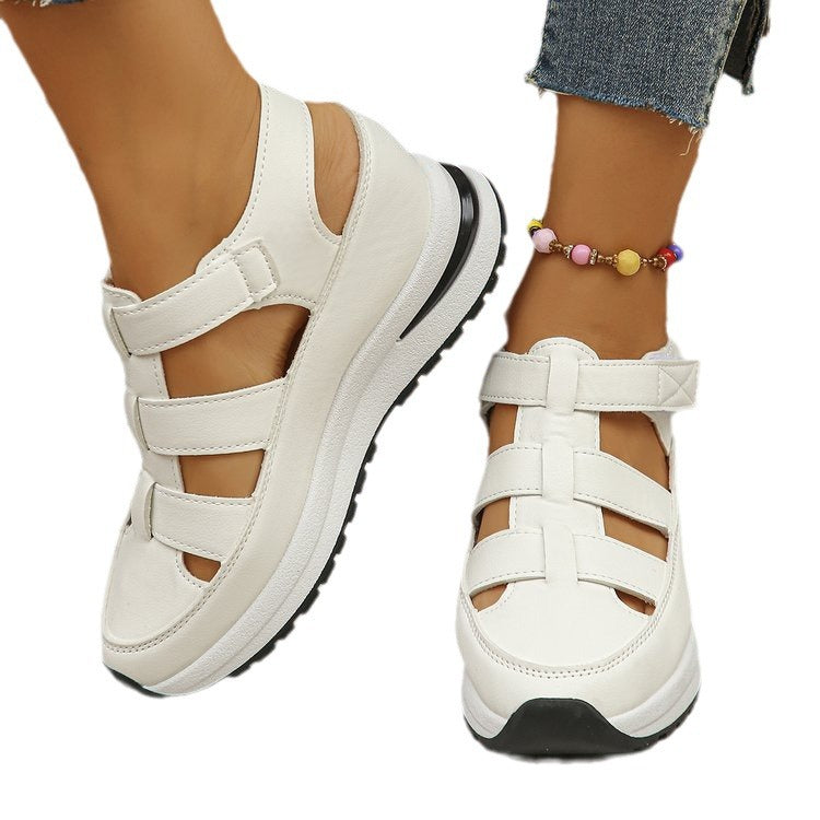 Damen Wedge-Sandalen mit ergonomischer Sohle und verstellbaren Riemen R&B
