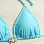 Damen Bikini-Set mit niedlichem BindR&Band und strukturierter Shorts R&B