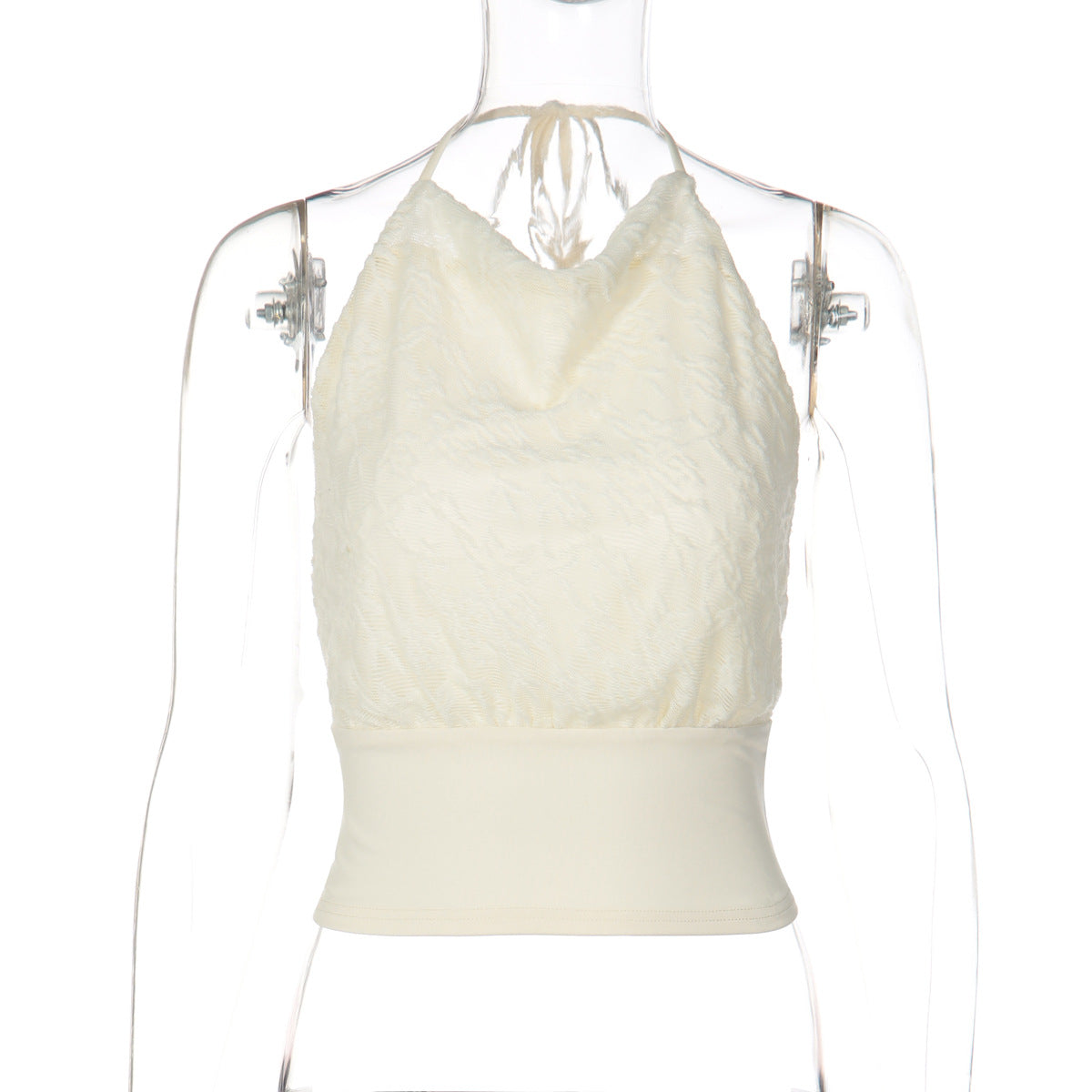 Damen Halter-Top mit raffiniertem Stoffmix R&B
