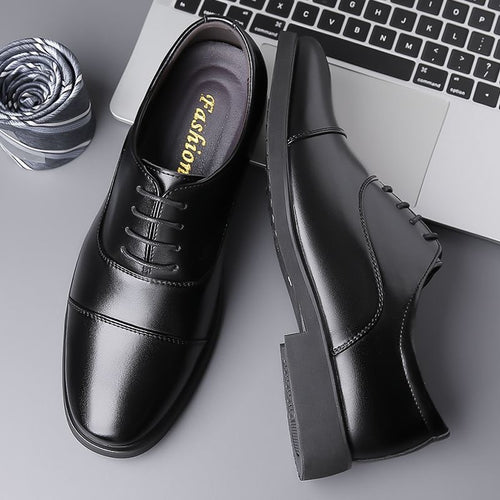 Herren Klassische Schnürschuhe aus geschmeidigem Leder mit verstärkter Sohle R&B