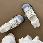 Damen Sneakers mit modischen Rüschen-Details und dämpfender Sohle