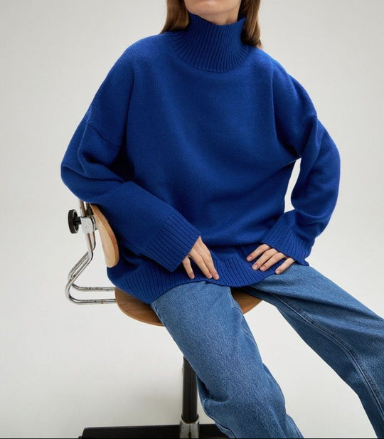 R&B | Lässiger Lockerer Rollkragenpullover